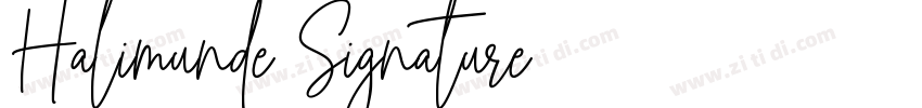 Halimunde Signature字体转换